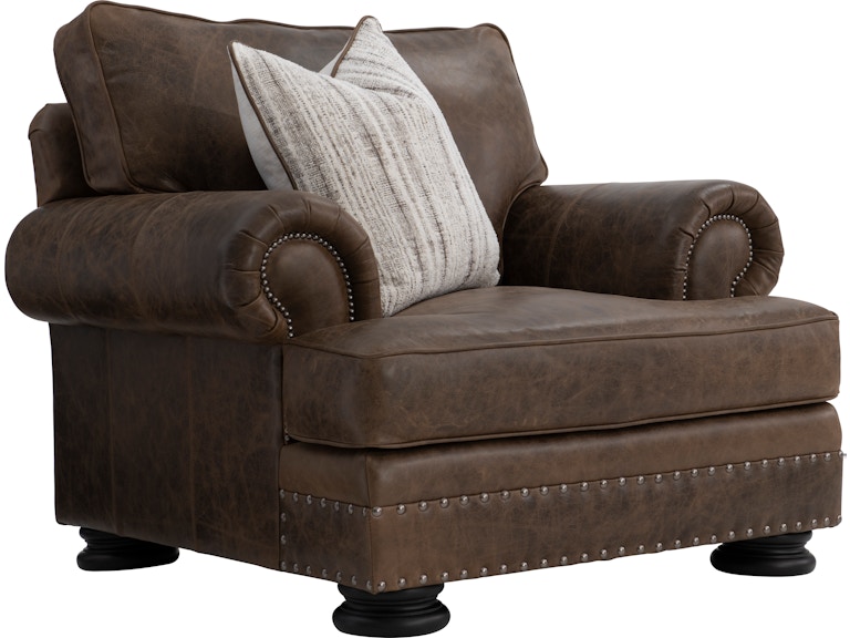 Bernhardt Living Living Room Foster Leather Chair 5372LMO at Norwood Furniture