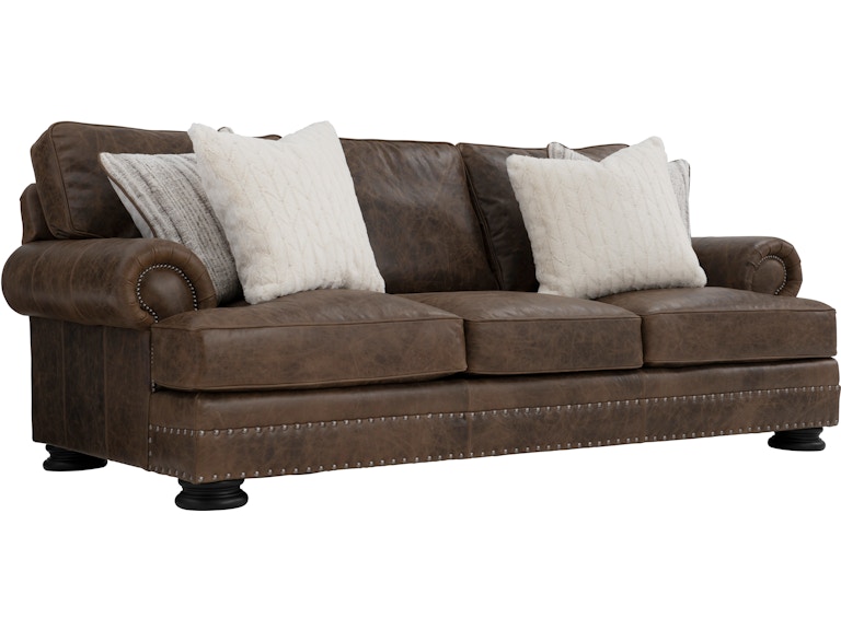Bernhardt Living Living Room Foster Leather Sofa 5377LMO at Norwood Furniture