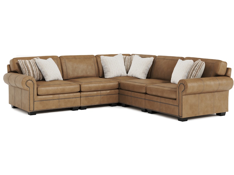 Bernhardt Living Living Room Grandview Leather Sectional K1851 at Norwood Furniture