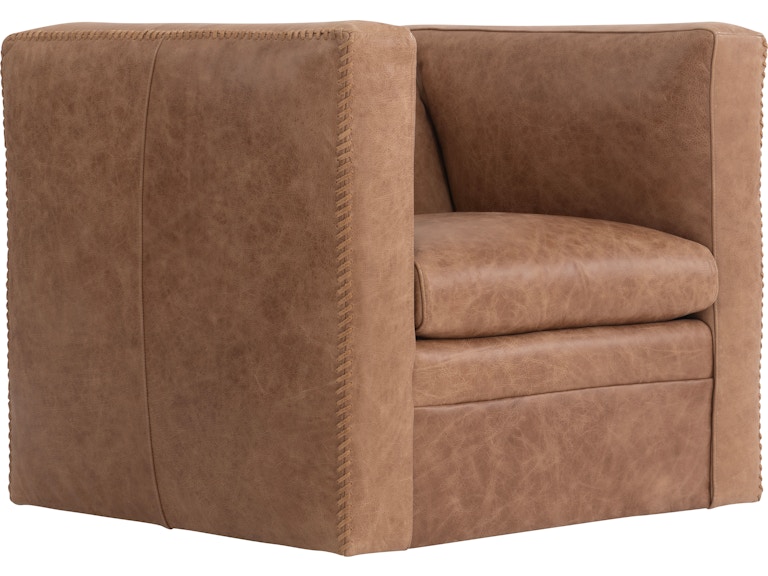 Bernhardt Living Living Room Hudson Leather Swivel Chair 5322SLO at Norwood Furniture