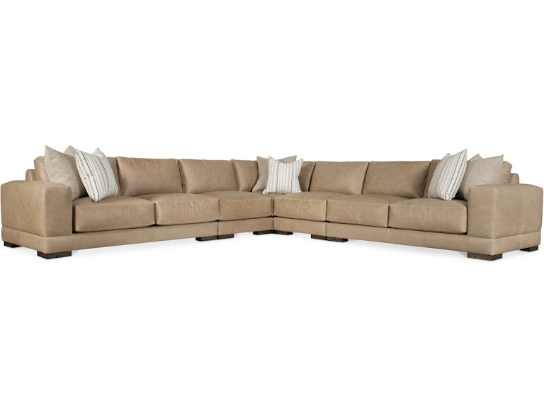 Bernhardt Living Living Room Lars Leather Sectional K2092 at Norwood Furniture