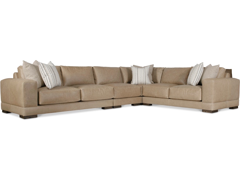 Bernhardt Living Living Room Lars Leather Sectional K2094 at Norwood Furniture