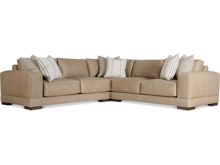 Bernhardt Living Living Room Lars Leather Sectional K2090 at Norwood Furniture