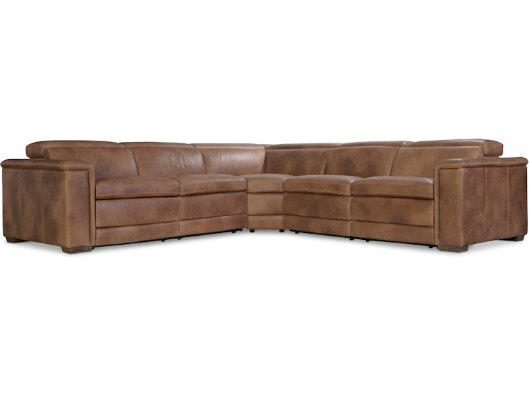 Bernhardt Living Living Room Lioni Leather Power Motion Sectional K2087 at Norwood Furniture