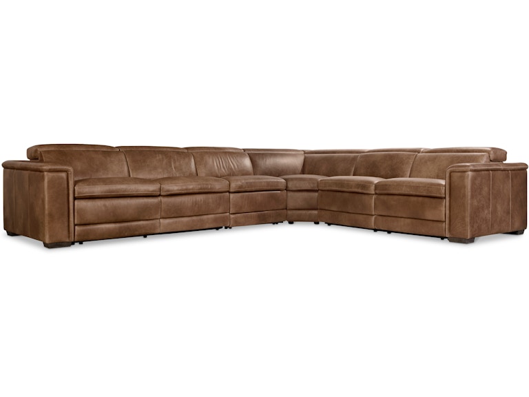 Bernhardt Living Living Room Lioni Leather Power Motion Sectional K2088 at Norwood Furniture