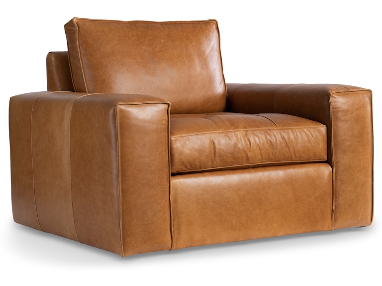 Bernhardt Living Living Room Nest Leather Swivel Chair 332SLO at Norwood Furniture