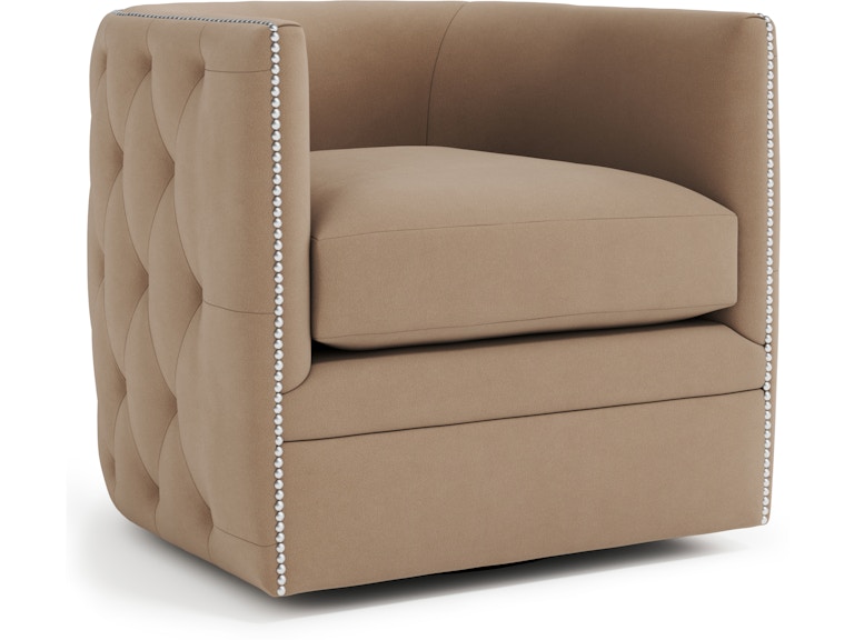 Bernhardt Living Living Room Palazzo Fabric Swivel Chair B2122SQ at Norwood Furniture