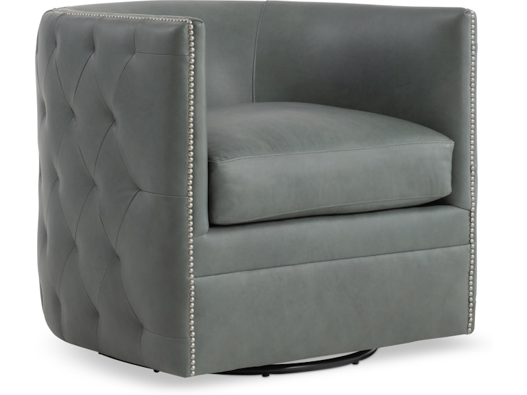 Bernhardt Living Living Room Palazzo Leather Swivel Chair 212SLQ at Norwood Furniture