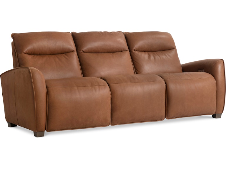 Bernhardt Living Living Room Sorrento Leather Power Motion Sofa 387RLO at Norwood Furniture
