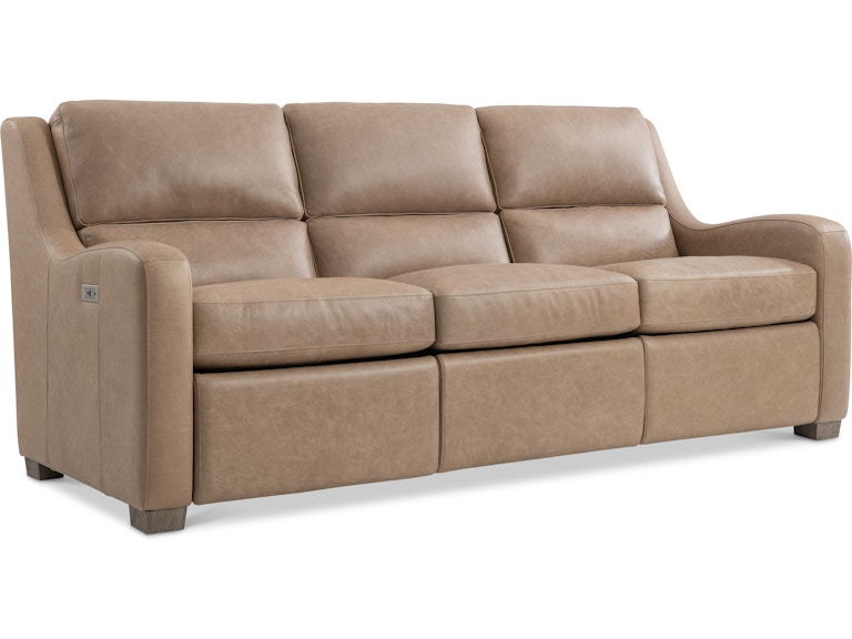 Bernhardt Living Living Room Ventura Leather Power Motion Sofa 367RLO at Norwood Furniture