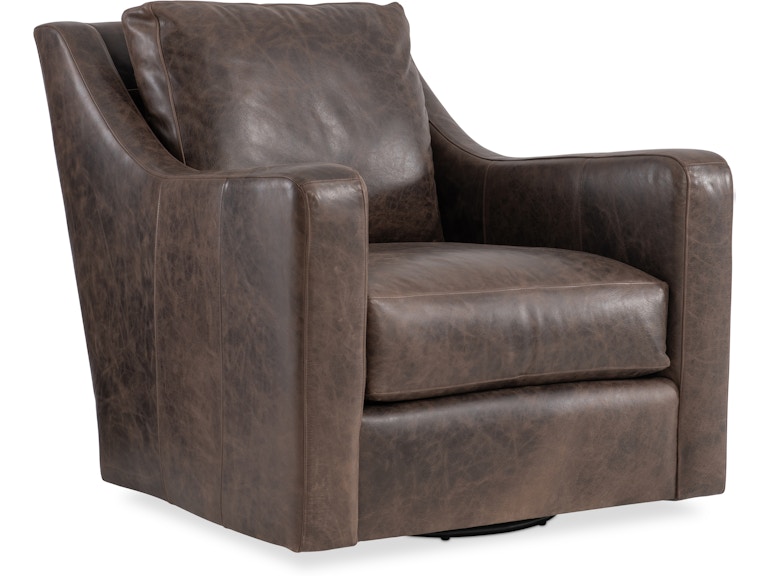 Bernhardt Living Living Room Ventura Leather Swivel Chair 352SLO at Norwood Furniture