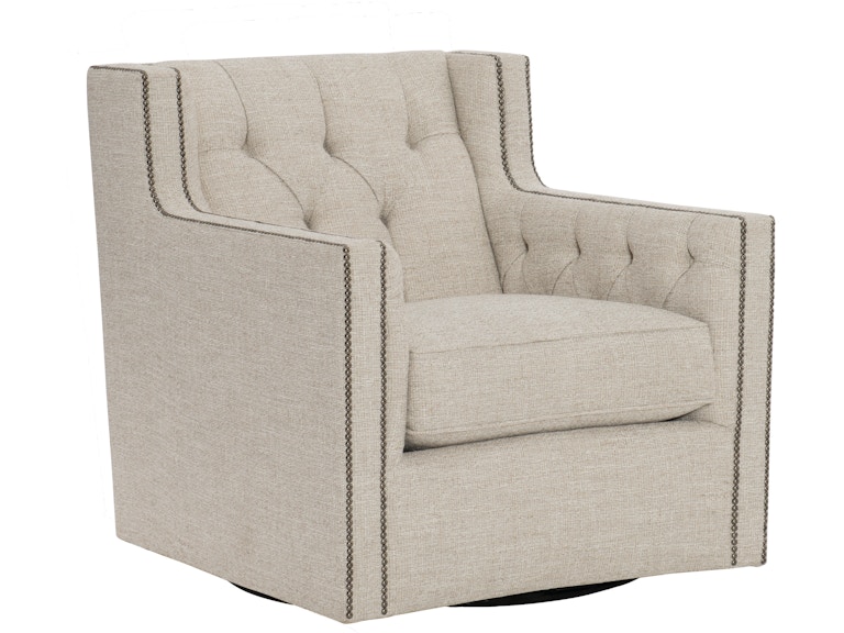 Bernhardt Living Room Candace Fabric Swivel Chair B7272SC at Norwood Furniture