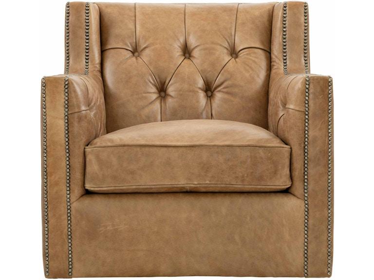 Bernhardt Living Room Candace Leather Swivel Chair 727SLFO at Norwood Furniture
