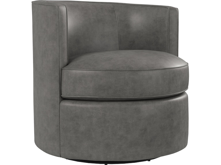 Bernhardt Living Room Fleur Leather Swivel Chair 7113SL at Norwood Furniture