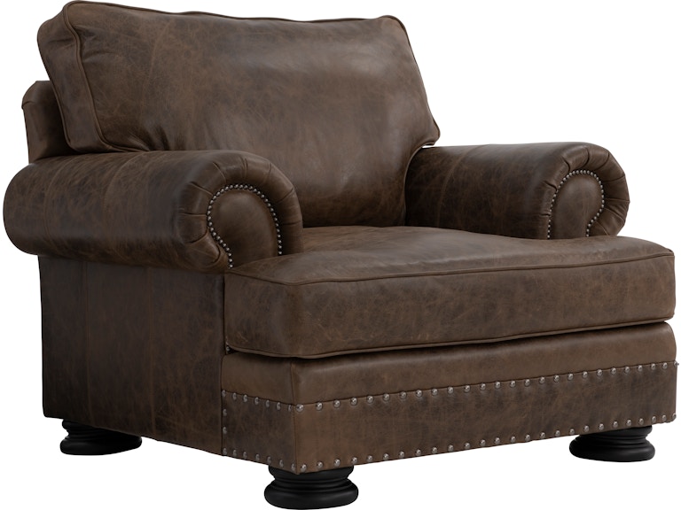 Bernhardt Living Room Foster Leather Chair 5372LY at Norwood Furniture