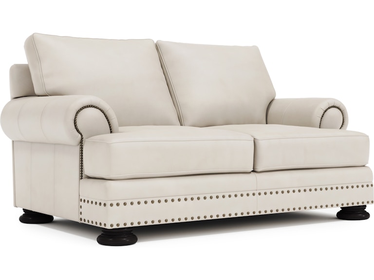 Bernhardt Living Room Foster Leather Loveseat 5375LY at Norwood Furniture