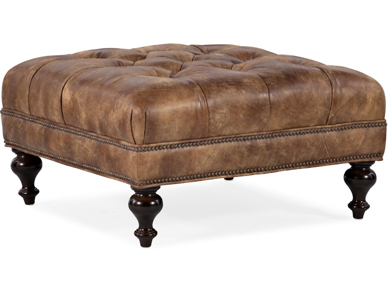 Bradington Young Living Room Fair-N-Square Tufted Ottoman 805-SQ at Norwood Furniture