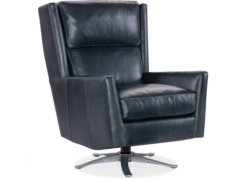 Bradington Young Living Room Roen Swivel Metal Pedestal Chair 411-25SW at Norwood Furniture
