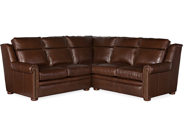 Bradington Young Living Room Sectionals 202 Reece Stationary Sectional with Two-Piece Back at Norwood Furniture
