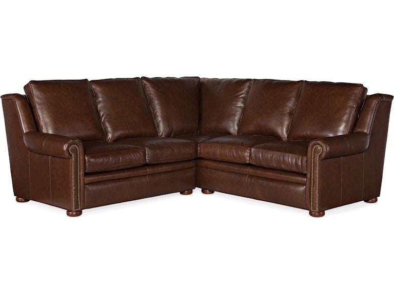 Bradington Young Living Room Sectionals 202 Reece Stationary Sectional with One-Piece Back at Norwood Furniture