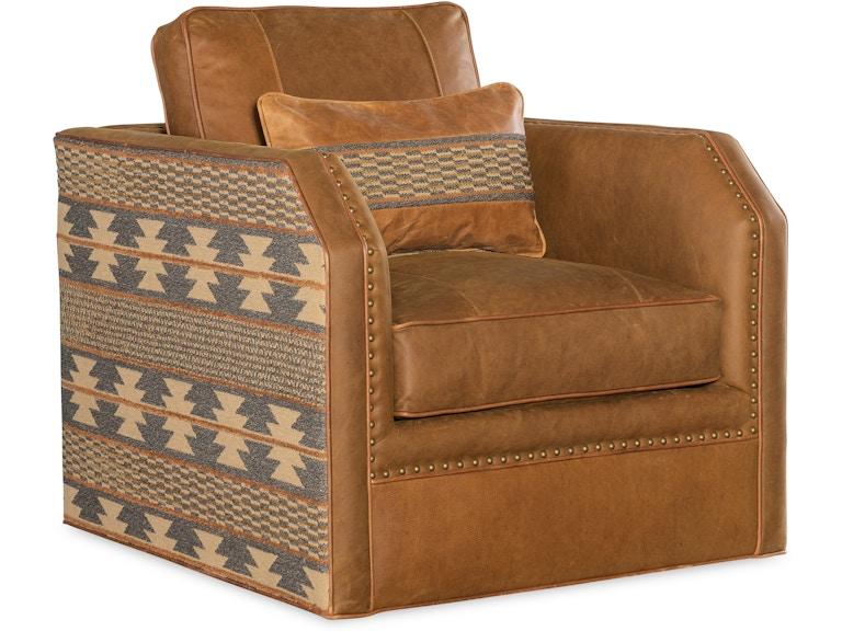 Bradington Young Living Room Sutton Swivel Chair 641-25SW at Norwood Furniture