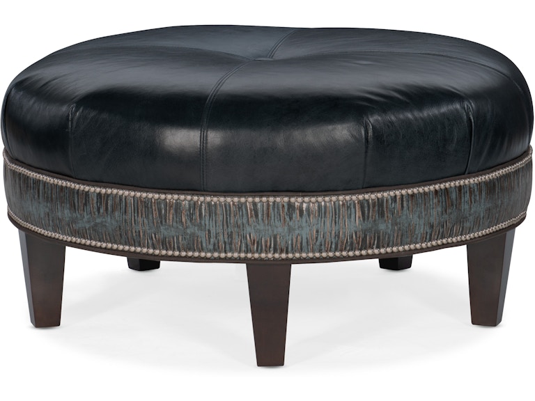 Bradington Young Living Room Well-Rounded Ottoman 804-RD at Norwood Furniture