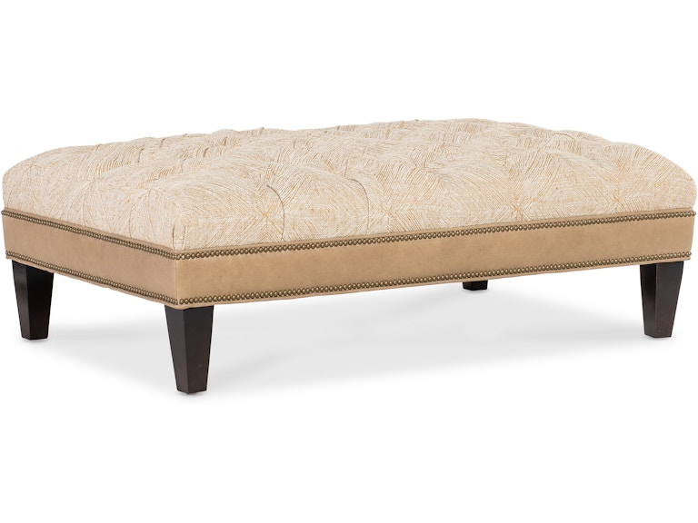 Bradington Young Living Room XL Rects Tufted Ottoman 807-REC at Norwood Furniture