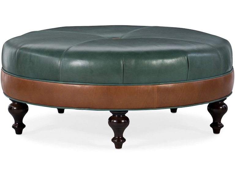 Bradington Young Living Room XL Well-Rounded Ottoman 806-RD at Norwood Furniture