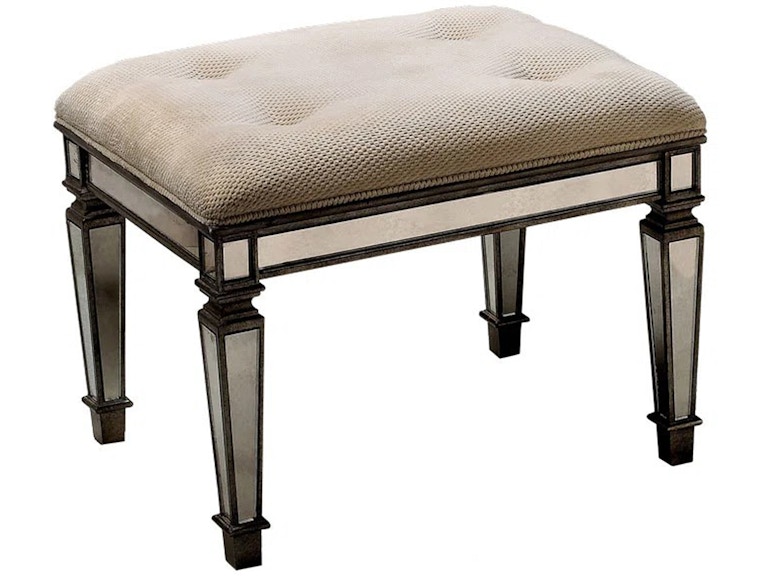 Butler Specialty Company Living Room Celeste Mirrored Vanity Bench 1214146 At Norwood Furniture