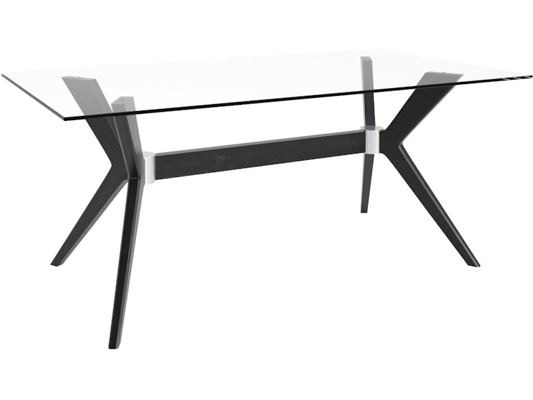 Canadel Casual Dining Rectangular Glass Table GRE04072CL05MDPNF at Norwood Furniture