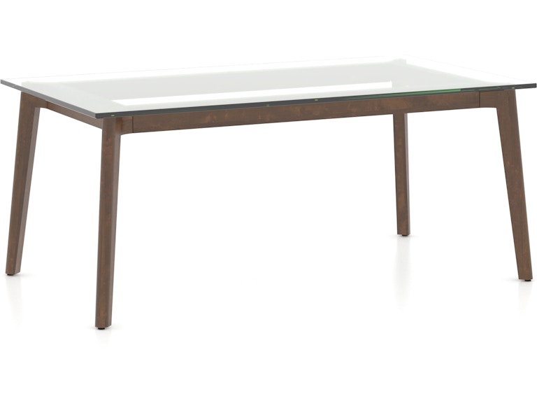 Canadel Casual Dining Rectangular Glass Table GRE04072CL19MGRNF at Norwood Furniture