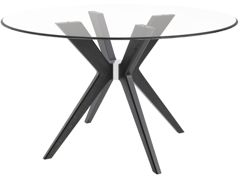 Canadel Casual Dining Round Glass Table GRN05454CL05MDPNF at Norwood Furniture