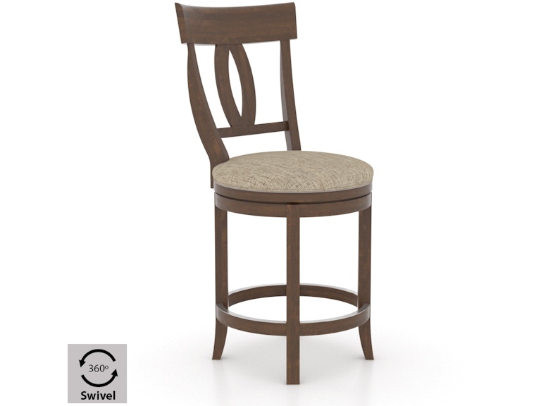 Canadel Casual Dining Upholstered Swivel Stool SNS081007U19M24 at Norwood Furniture