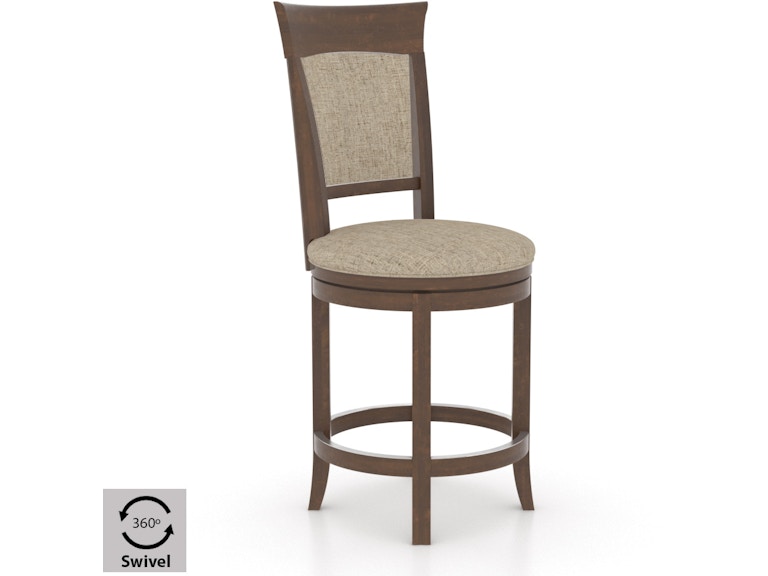 Canadel Casual Dining Upholstered Swivel Stool SNS082747U19M24 at Norwood Furniture