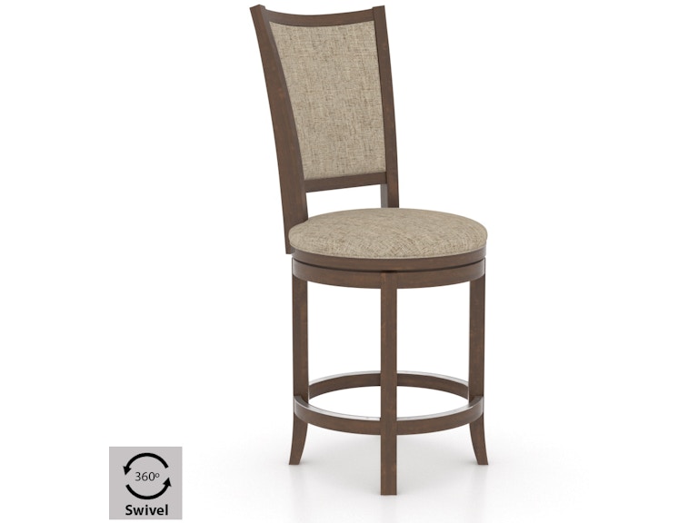 Canadel Casual Dining Upholstered Swivel Stool SNS080037U19M24 at Norwood Furniture