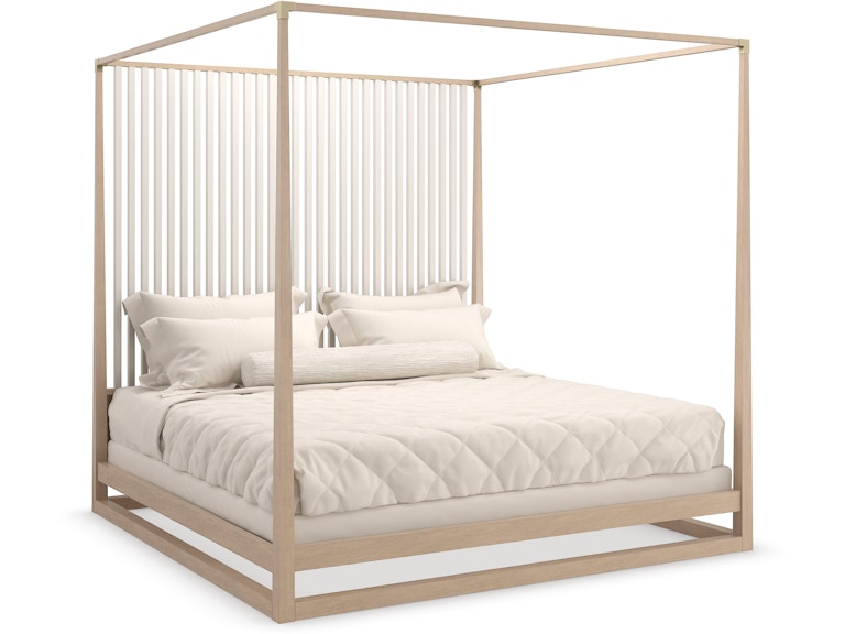 Caracole Bedroom PINSTRIPE LIGHT BED - QUEEN CLA-022-102 at Norwood Furniture