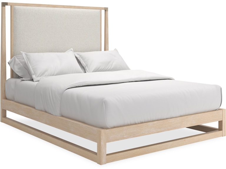 Caracole Bedroom PINSTRIPE UPH LIGHT BED - Queen CLA-424-102 at Norwood Furniture