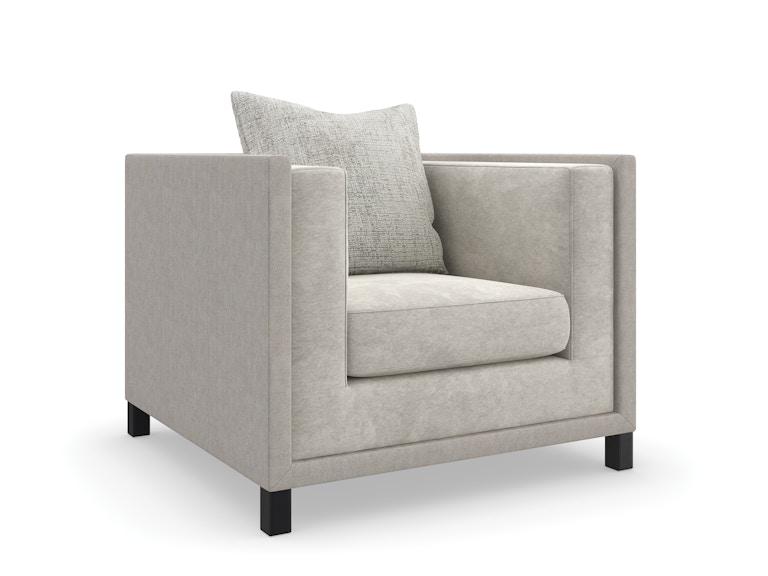 Caracole Living Room Tuxedo Chair UPH-423-033-B at Norwood Furniture