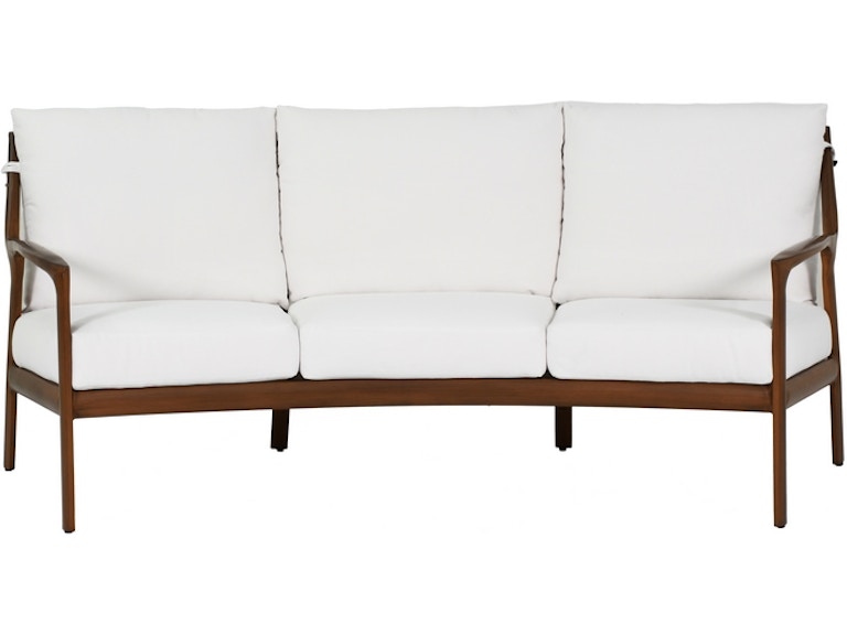 Castelle Outdoor Furniture Berkeley Cushioned Crescent Sofa 1E44R at Norwood Furniture