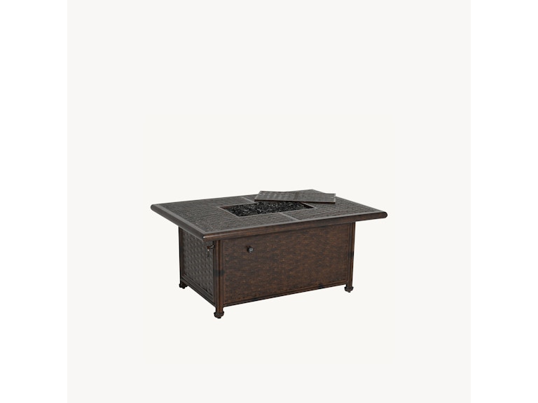 Castelle Outdoor Furniture Coco 32" x 48" Rectangular Coffee Table with Firepit A6RF32WL at Norwood Furniture