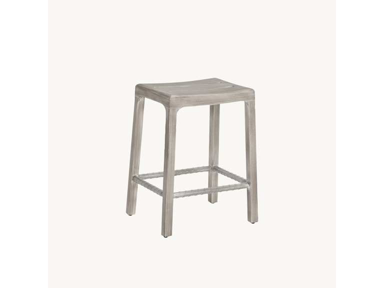 Castelle Outdoor Furniture Fortuna Cast Saddle Counter Stool 5ZV39 at Norwood Furniture