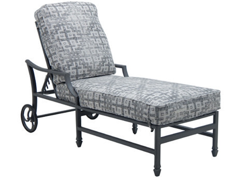 Castelle Outdoor Furniture Lancaster Adjustable Cushioned Chaise Lounge 9C12T at Norwood Furniture