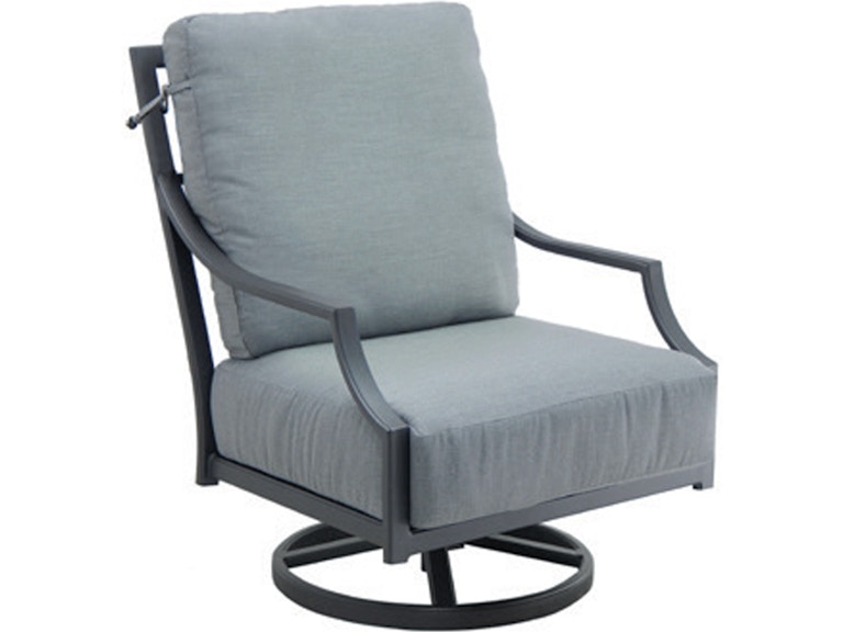 Castelle Outdoor Furniture Lancaster High Back Cushioned Lounge Swivel Rocker 9C16T at Norwood Furniture
