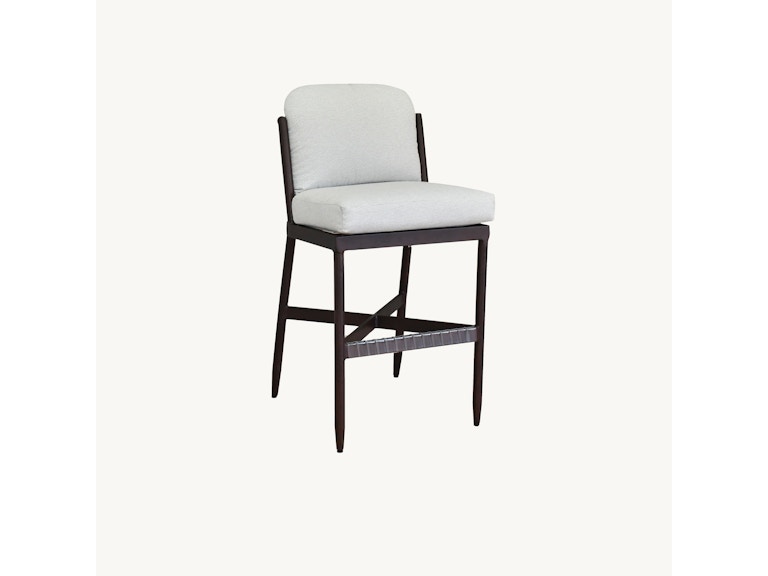 Castelle Outdoor Furniture Largo Cushioned Armless Bar Stool 3C09R at Norwood Furniture