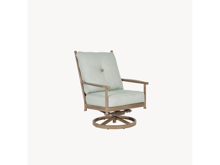 Castelle Outdoor Furniture Lodge Cushioned High Back Swivel Rocker 4B16T at Norwood Furniture