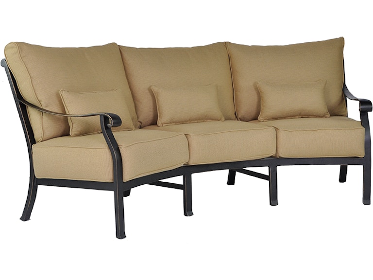 Castelle Outdoor Furniture Madrid Cushioned Crescent Sofa 3844T at Norwood Furniture