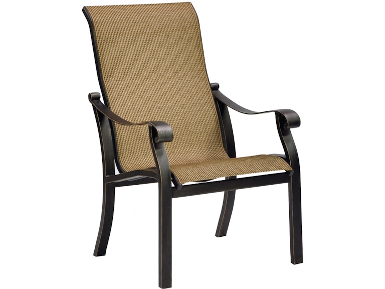 Castelle Outdoor Furniture Madrid Sling Dining Chair 3896S at Norwood Furniture