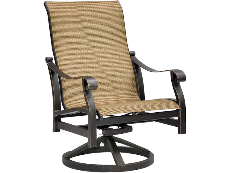 Castelle Outdoor Furniture Madrid Sling Lounge Swivel Rocker 3890S at Norwood Furniture
