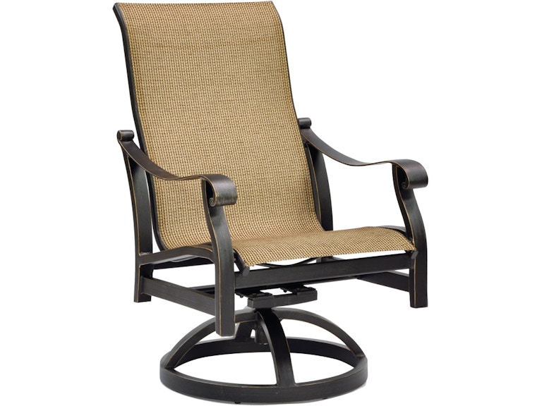 Castelle Outdoor Furniture Madrid Sling Swivel Rocker 3897S at Norwood Furniture