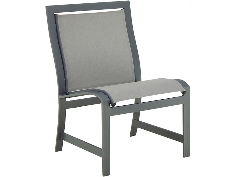 Castelle Outdoor Furniture Moderna Sling Dining Armless Chair 2175S at Norwood Furniture